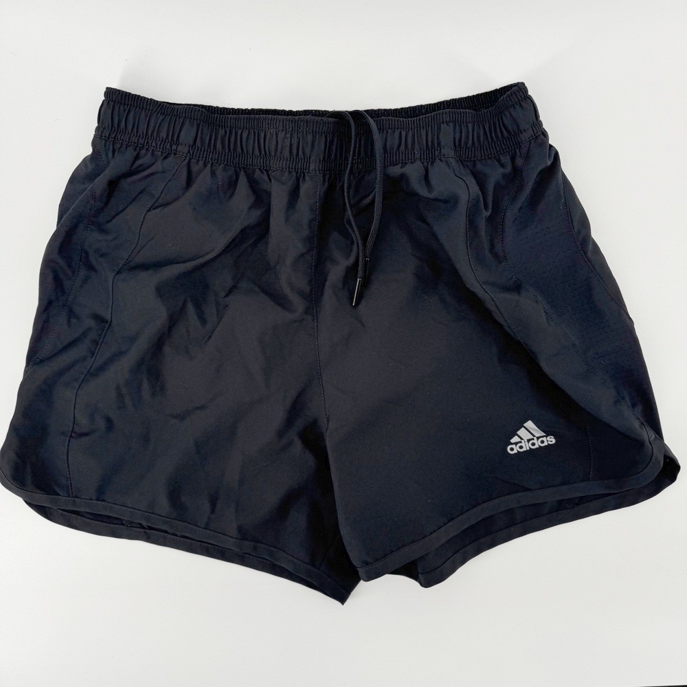 Adidas Women XS Black Performance Running Athletic Track Shorts Mesh Panel Liner